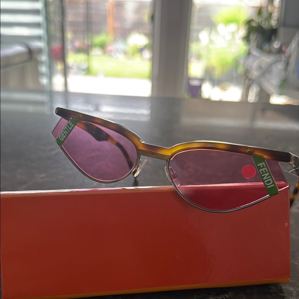 Fendi x Gentle Monster Collab Pink and Brown Sunglasses